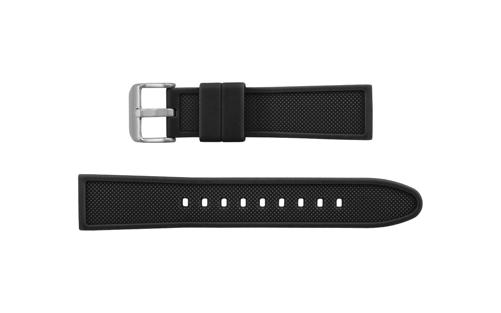 AWB Men's Black Silicone Diver Watch Band