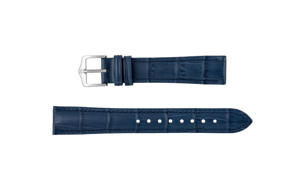 Duke by HIRSCH - Women's Blue Alligator Grain Leather Watch Strap