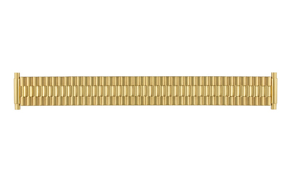 Hadley-Roma Men's Goldtone Classic Link Straight End Metal Expansion Watch Band