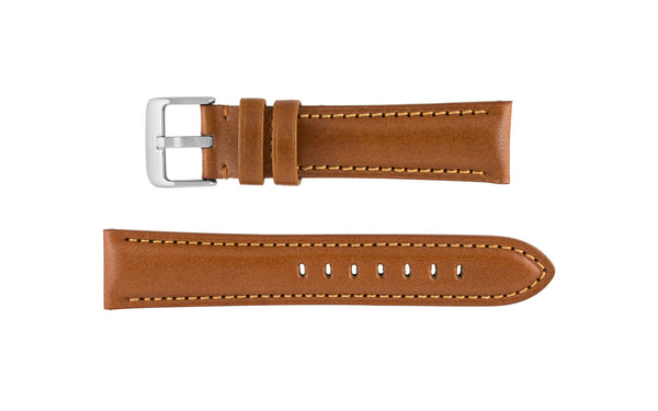 Hadley Men's Tan High Polished Glazed Leather Watch Strap