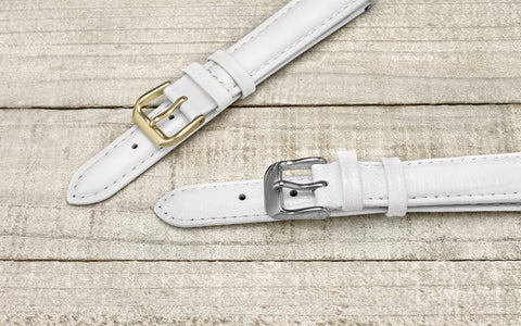 DB Straps Women's LONG White Teju Lizard Grain Leather Watch Strap