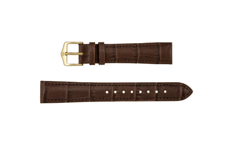 Duke by HIRSCH - Women's Brown Alligator Grain Leather Watch Strap