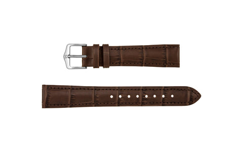 Duke by HIRSCH - Women's LONG Brown Alligator Grain Leather Watch Strap