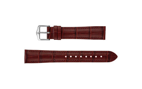 Duke by HIRSCH - Women's Burgundy Alligator Grain Leather Watch Strap