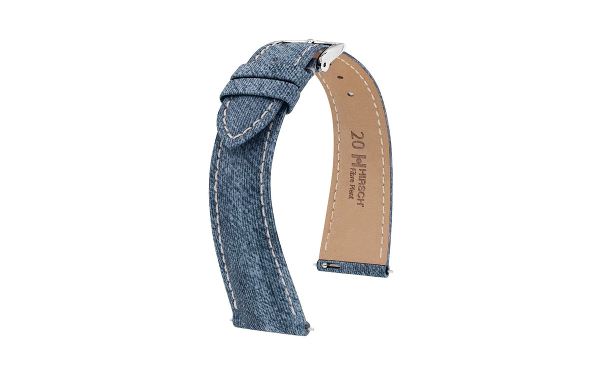 Fibre Plant by HIRSCH - Brushed Denim Vegan Sustainable Watch Strap