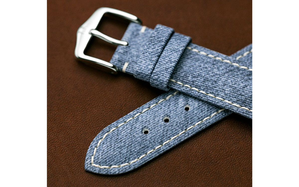 Fibre Plant by HIRSCH - Brushed Denim Vegan Sustainable Watch Strap *Limited Edition*