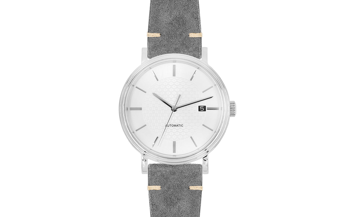 Serro by HIRSCH - Men&#39;s Grey Vintage Suede Watch Strap