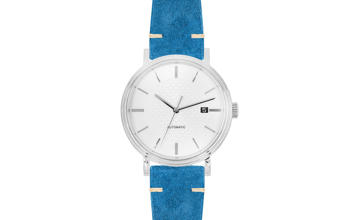 Serro by HIRSCH - Men&#39;s Blue Vintage Suede Watch Strap