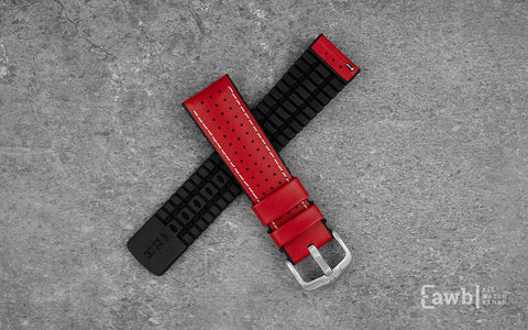 Apple Watch Strap - HIRSCH Tiger Red Calfskin Performance