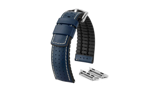 Apple Watch Strap - HIRSCH Tiger Blue Calfskin Performance