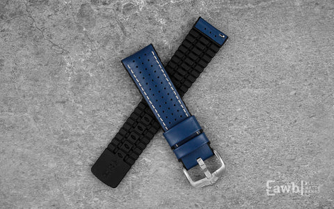 Apple Watch Strap - HIRSCH Tiger Blue Calfskin Performance