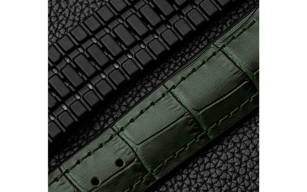 Paul by HIRSCH - Green Alligator Grain Leather Performance Watch Strap