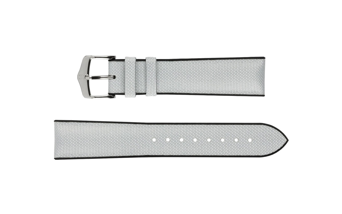 Arne by HIRSCH - Grey Sailcloth Effect Performance Watch Strap