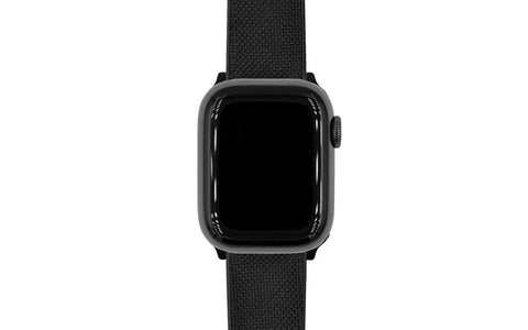 Apple Watch Strap - HIRSCH Arne Black Sailcloth Effect Performance