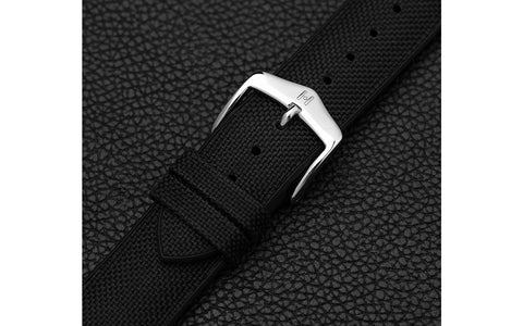 Arne by HIRSCH - Black Sailcloth Effect Performance Watch Strap