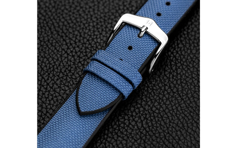 Apple Watch Strap - HIRSCH Arne Blue Sailcloth Effect Performance