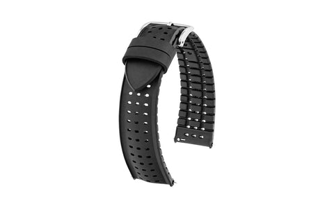 Nyad by HIRSCH - Black Caoutchouc Rubber Performance Watch Strap