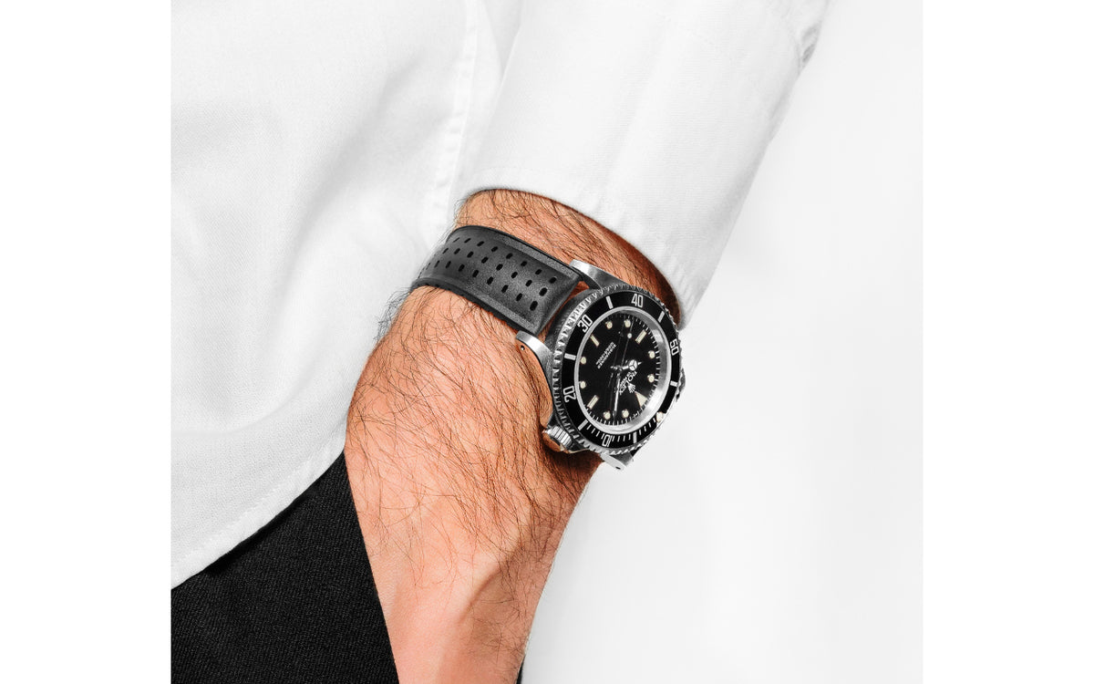 Nyad by HIRSCH - Black Caoutchouc Rubber Performance Watch Strap