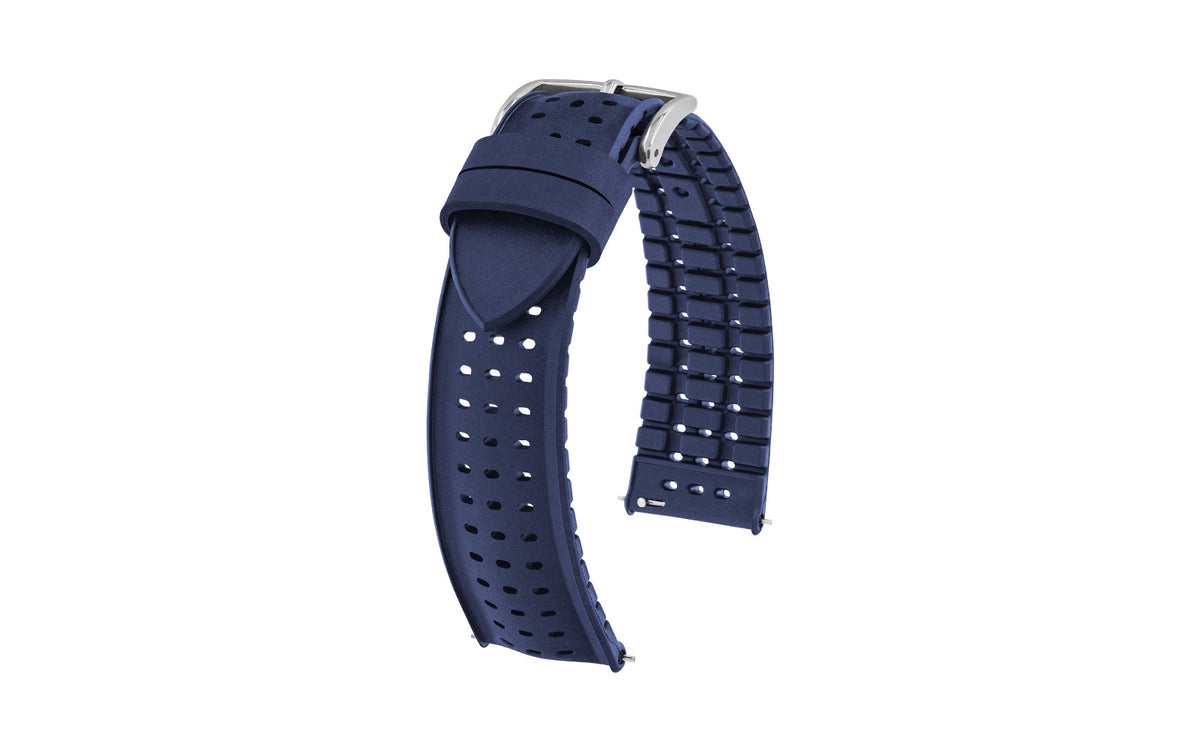 Nyad by HIRSCH - Blue Caoutchouc Rubber Performance Watch Strap