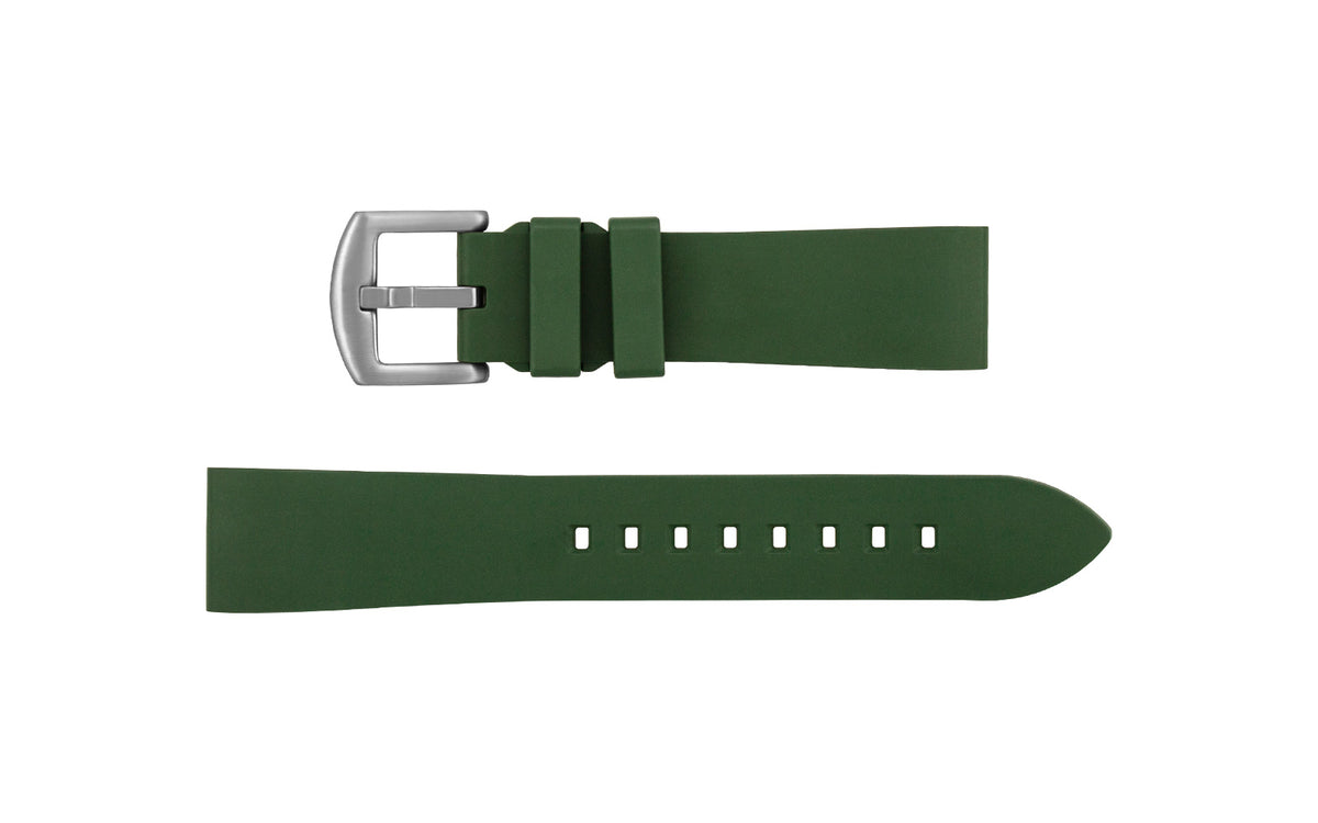 AWB Army Green Classic Style FKM Rubber Watch Strap