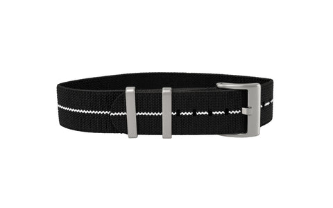 AWB Black/White Parachute Elastic Nylon Watch Strap