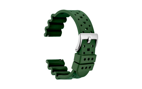 AWB Men's Olive Silicone Diver Watch Band