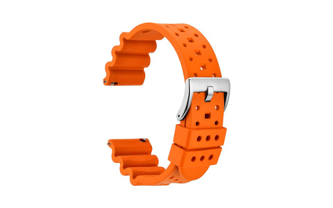 AWB Men's Orange Silicone Diver Watch Band