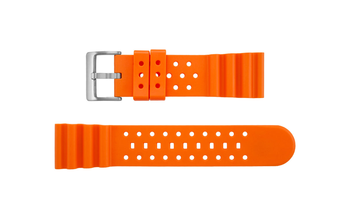 AWB Men&#39;s Orange Silicone Diver Watch Band