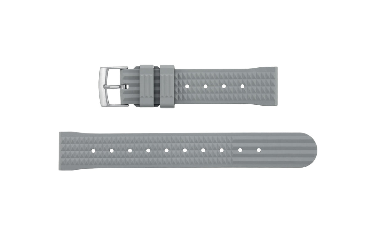 AWB Gray Waffle Style FKM Rubber Watch Strap