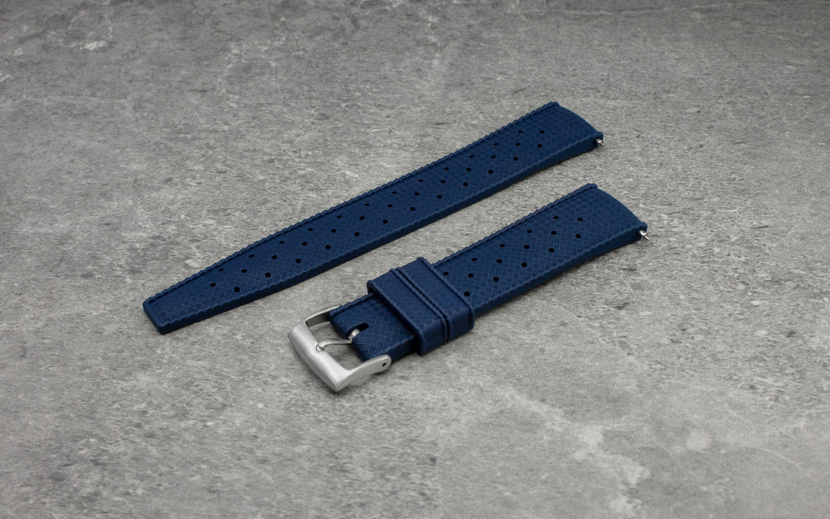 AWB Navy Tropical Style FKM Rubber Watch Strap
