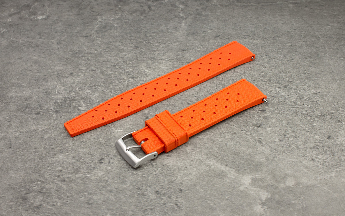 AWB Orange Tropical Style FKM Rubber Watch Strap