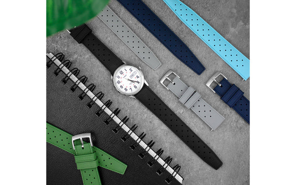 AWB Navy Tropical Style FKM Rubber Watch Strap