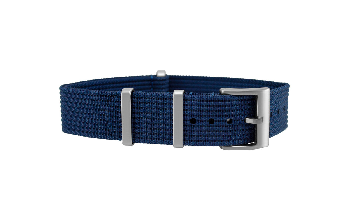 AWB Marine Blue Premium Ribbed Nylon Watch Strap