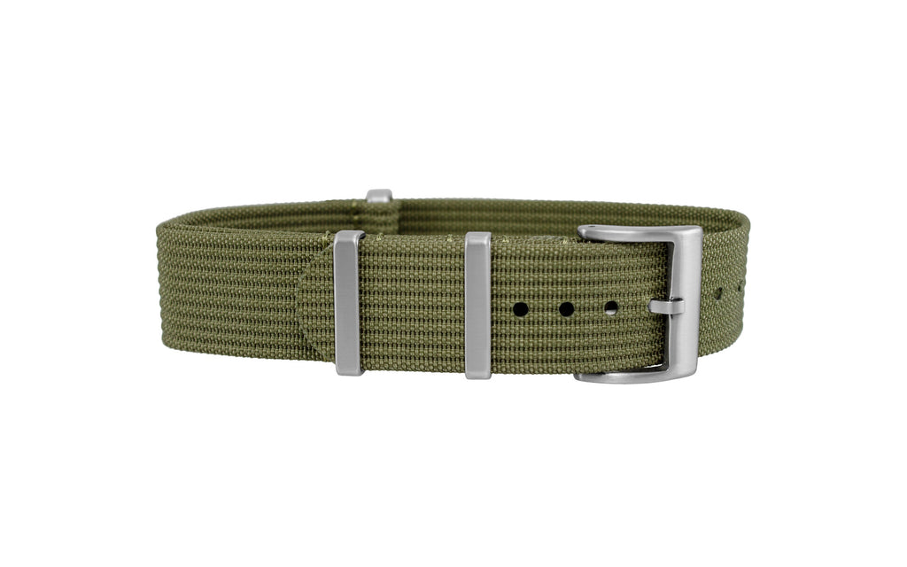 AWB Sage Green Premium Ribbed Nylon Watch Strap