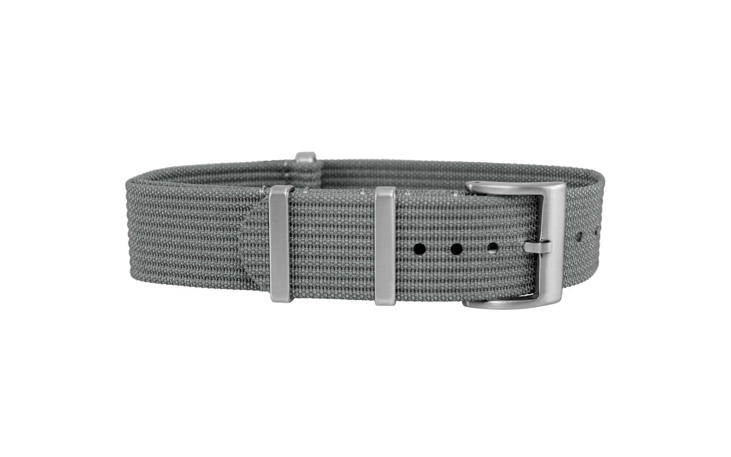 AWB Charcoal Gray Premium Ribbed Nylon Watch Strap