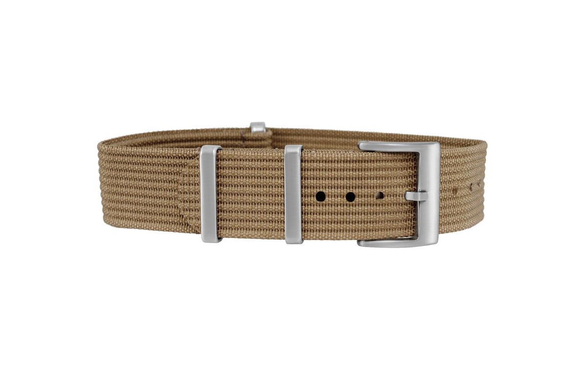 AWB Desert Tan Premium Ribbed Nylon Watch Strap