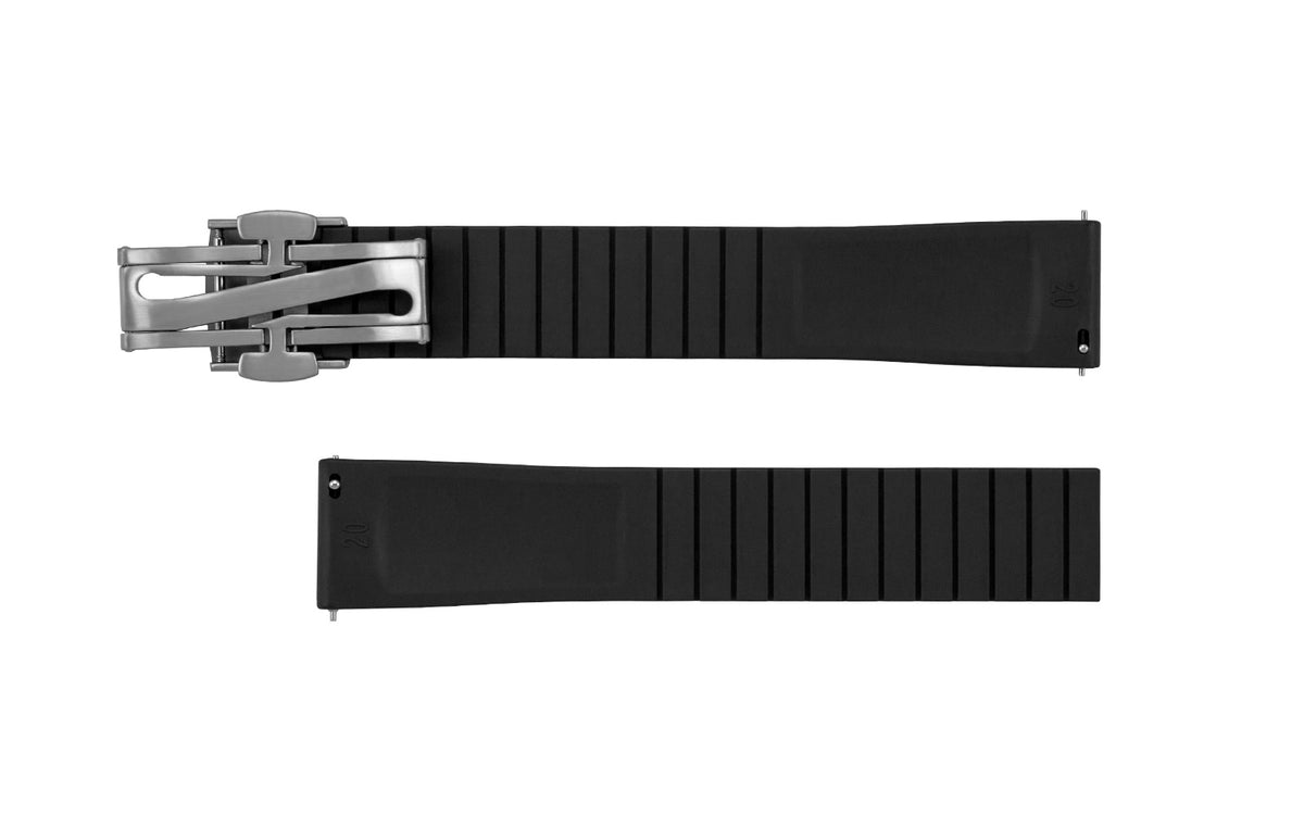 AWB Black Cut-to-Size CTS FKM Rubber Watch Strap