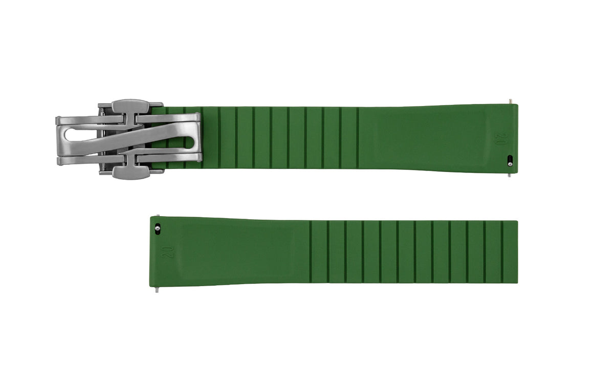 AWB Green Cut-to-Size CTS FKM Rubber Watch Strap