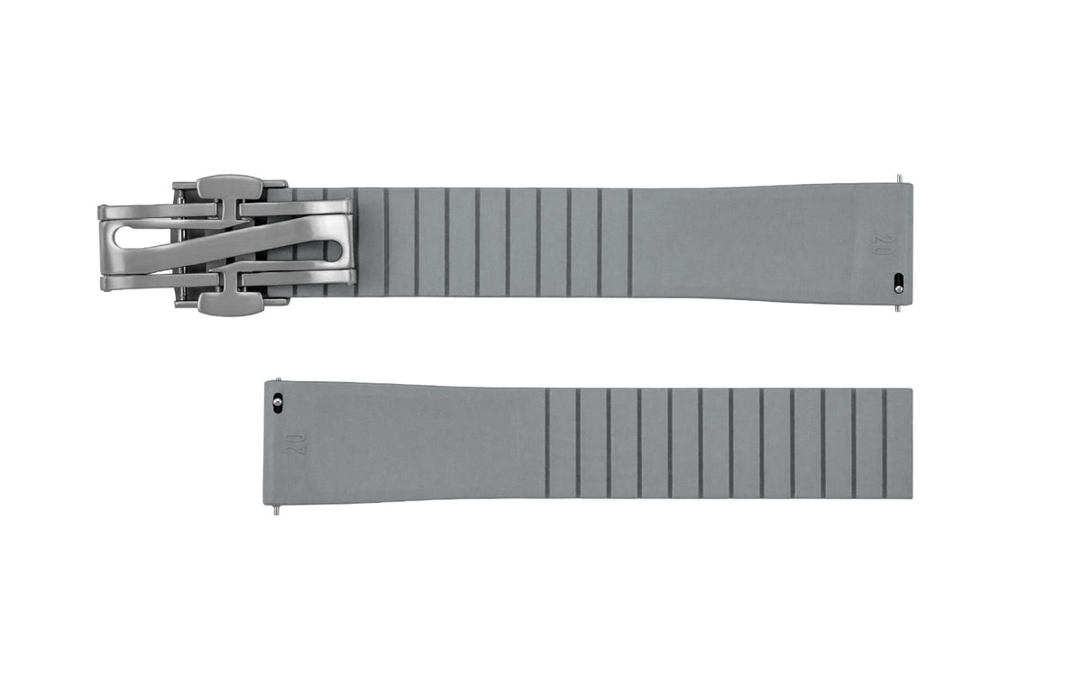 AWB Gray Cut-to-Size CTS FKM Rubber Watch Strap