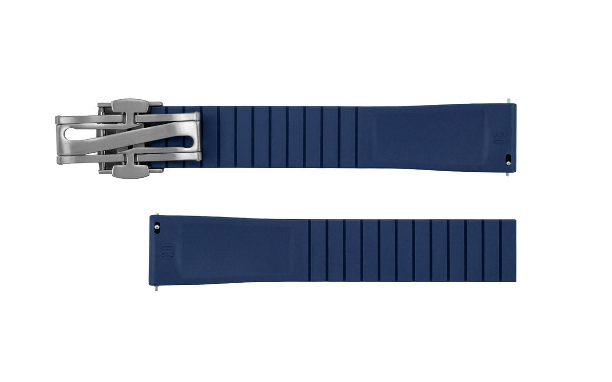 AWB Navy Cut-to-Size CTS FKM Rubber Watch Strap