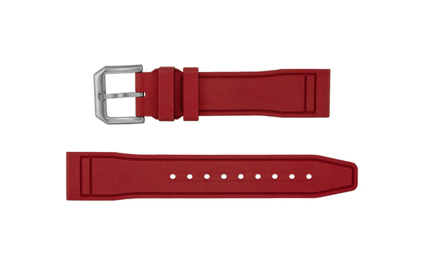AWB Red Pilot Style FKM Rubber Watch Strap
