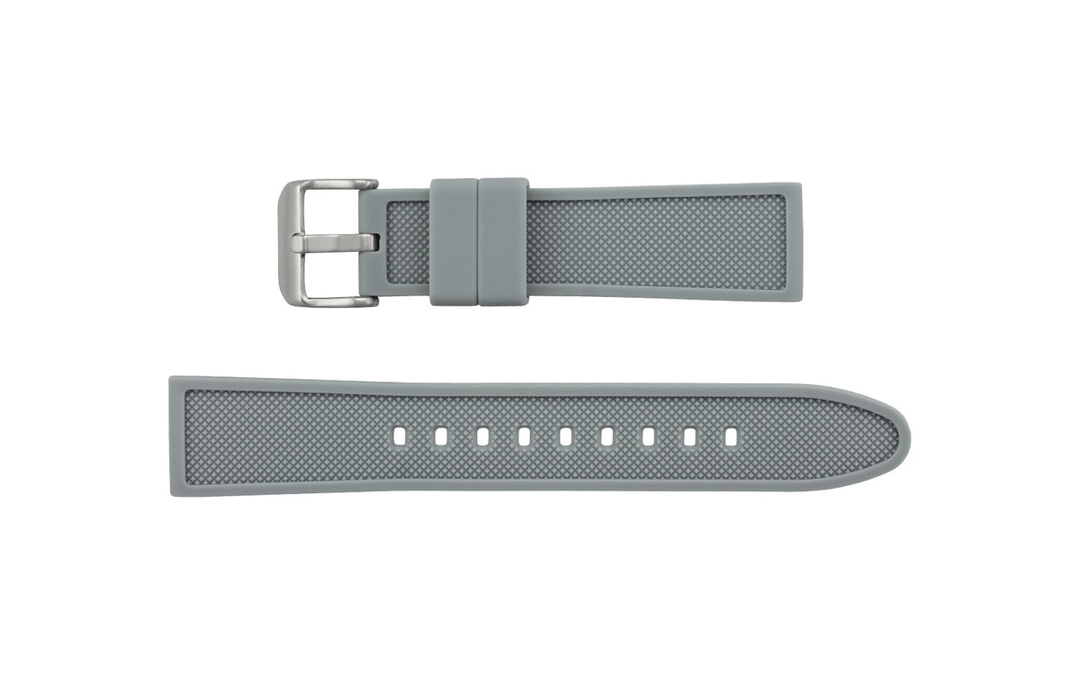 AWB Men&#39;s Gray Silicone Diver Watch Band