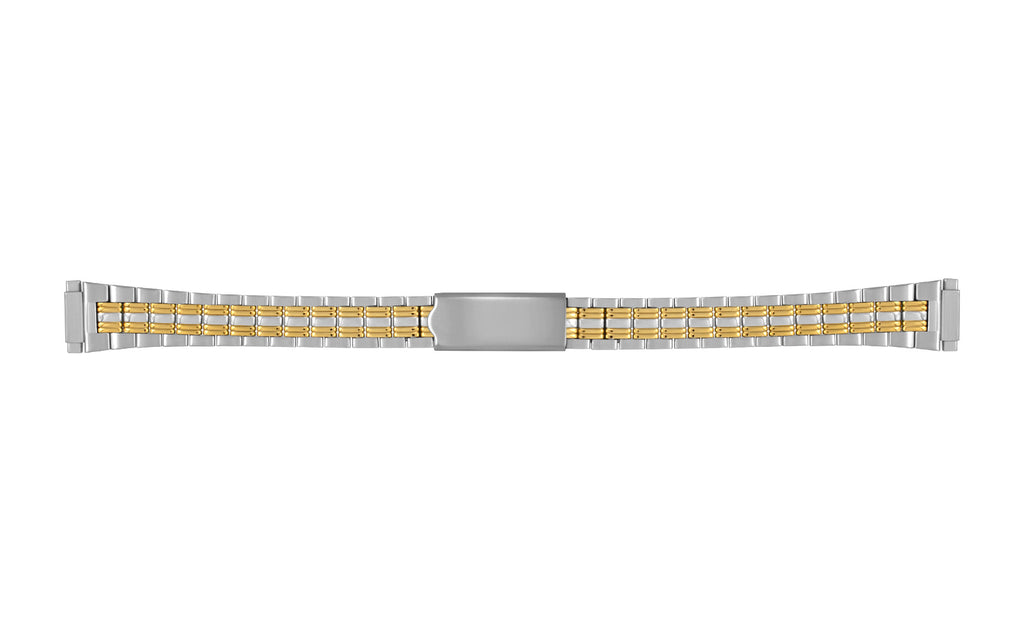 Hadley Roma Women's Two Tone Metal Bracelet Watch Band