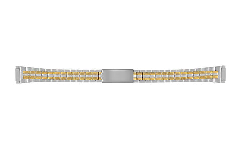 Hadley Roma Women's Two Tone Metal Bracelet Watch Band