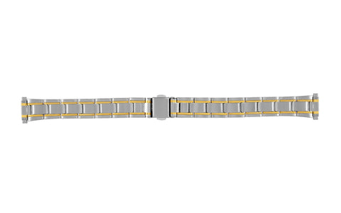 Hadley Roma Women's Two Tone Metal Bracelet Watch Band