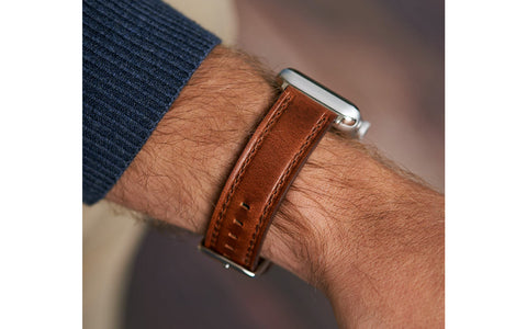 Hadley-Roma Men's Brown Oil-Tan Waterproof Leather Watch Strap