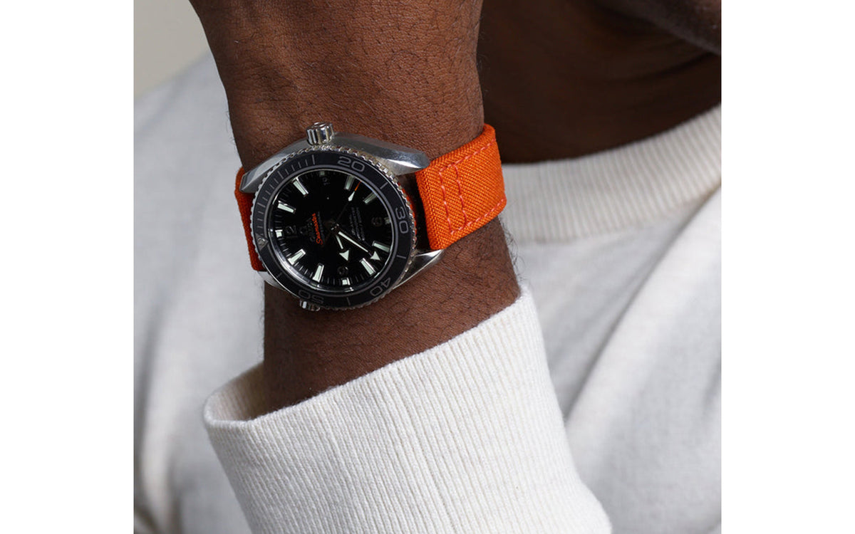 Hadley Orange Cordura® Fabric Vegan Watch Strap