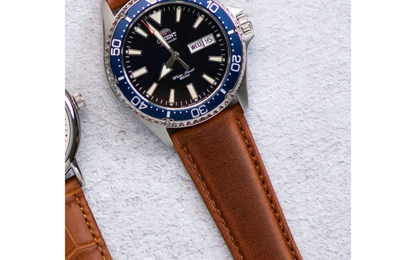 Hadley-Roma Men's LONG Chestnut Genuine Leather Watch Strap MS881