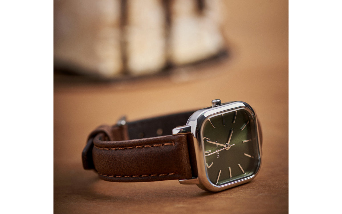 Hadley-Roma Men's SHORT Brown Genuine Leather Watch Strap MS881