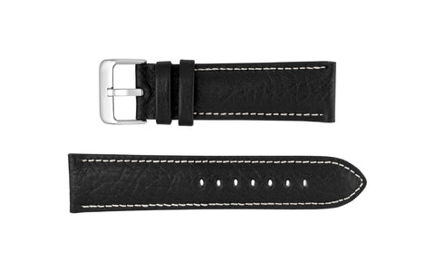 Hadley Men's Black Shrunken Grain Leather Watch Strap